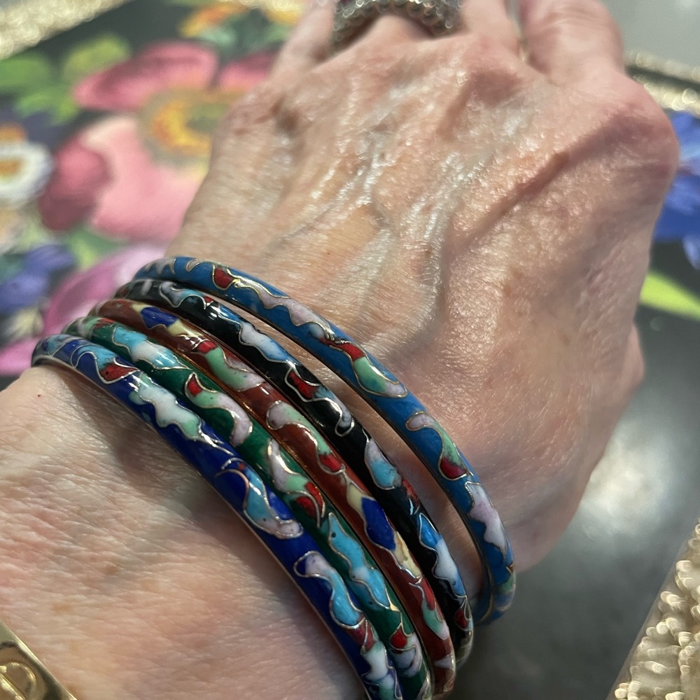 Beautiful enamel bangles